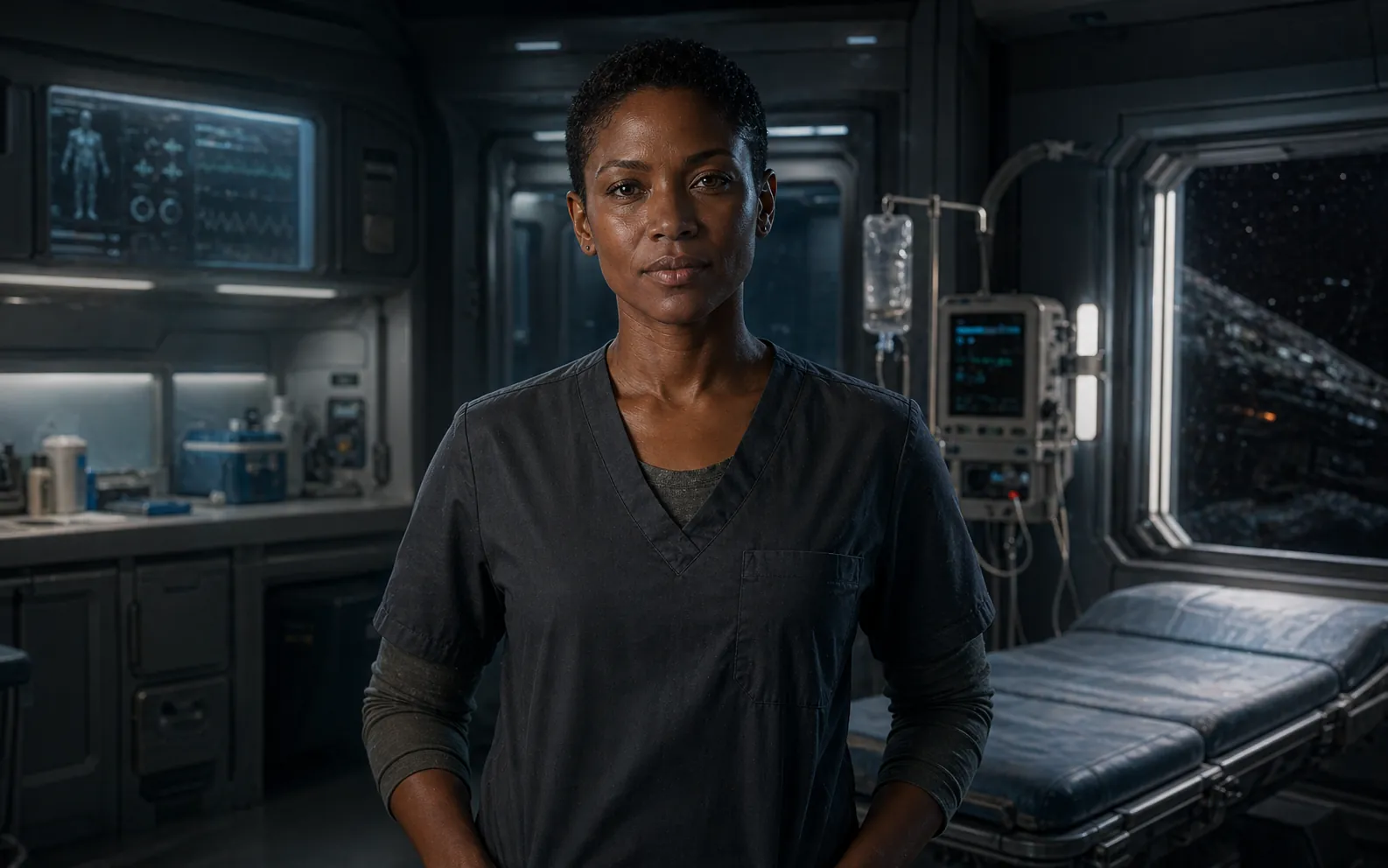 Sera Quinn in Intrepid's medbay.