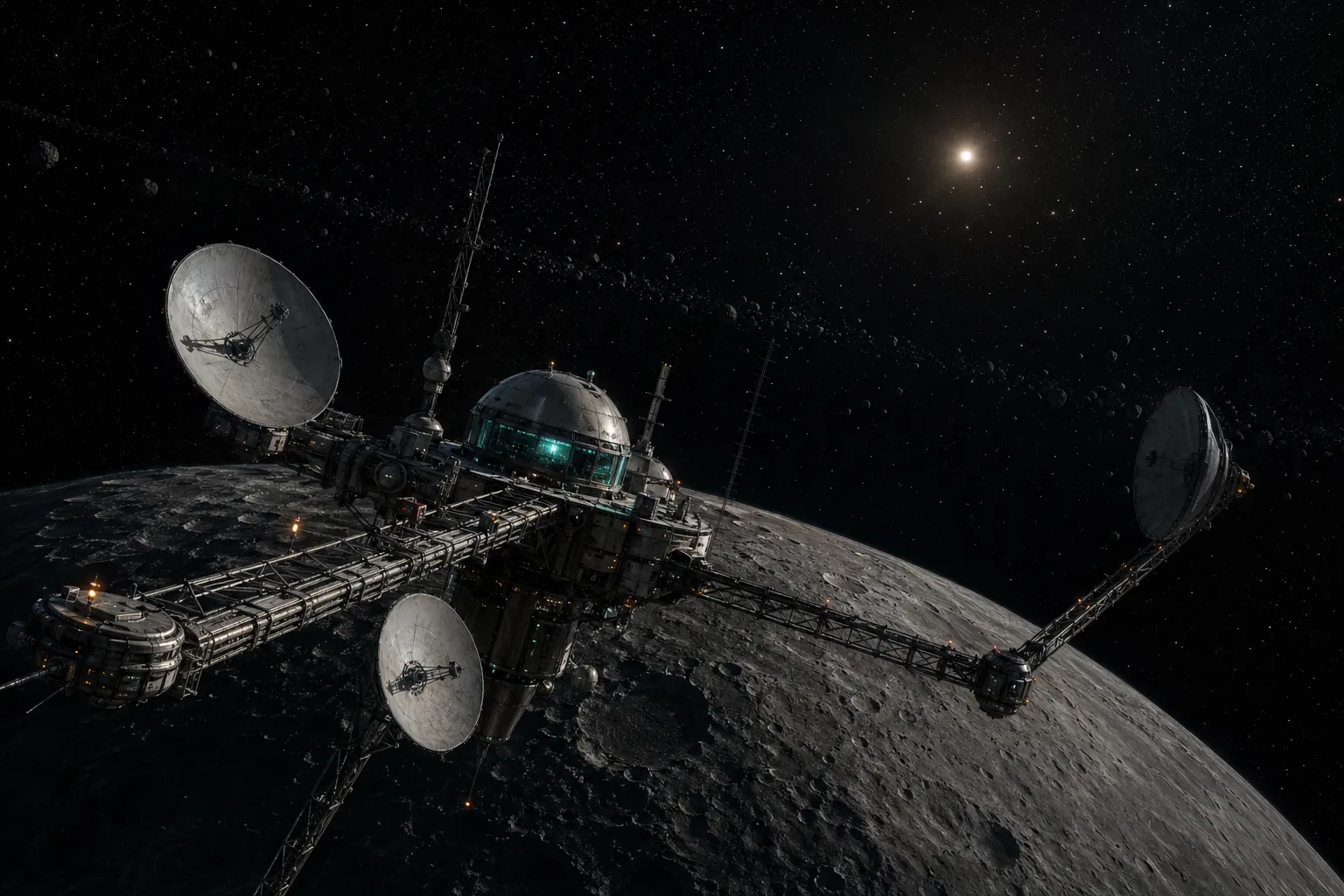 Ceres monitoring station with antenna arrays.